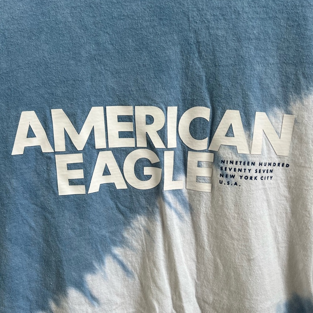 American Eagle BUNDLE 2 Cotton T Shirts Naito x AE and Tie Dye Blue Tee Medium - Picture 8 of 9
